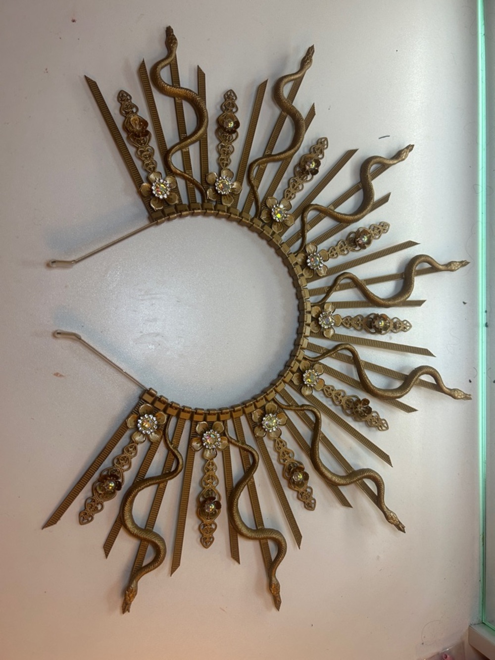 Gold Decorative Sunburst Headpiece - Women Accessories